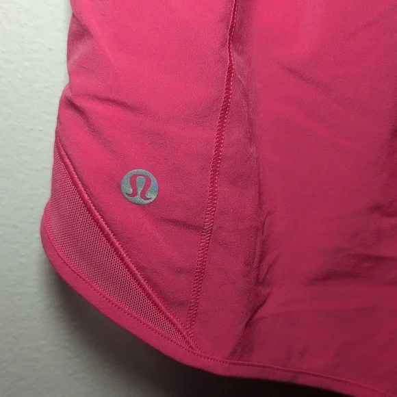 Lululemon Athletica Hot Pink Hotty Hot High Rise Shorts 4" Inseam Women's Size 4 - Picture 6 of 6